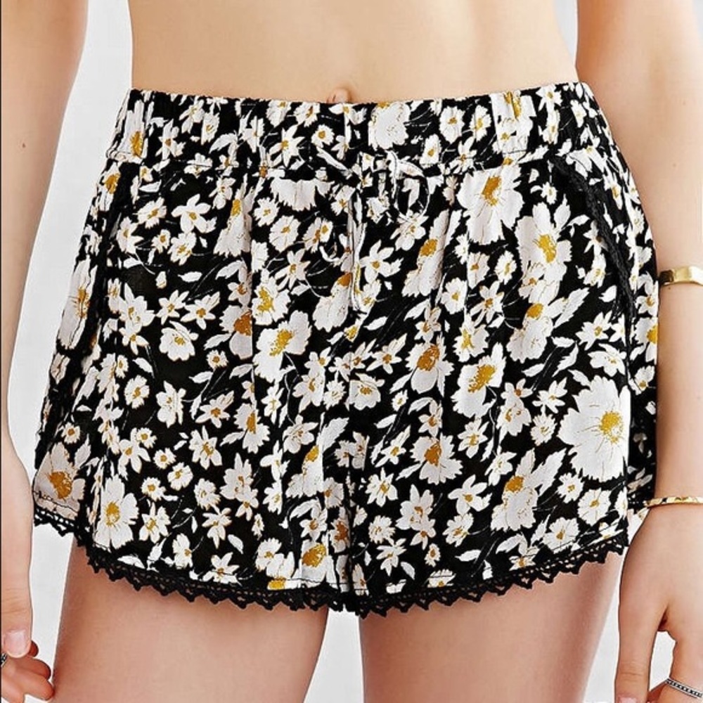 UO Ecote sunflower shorts